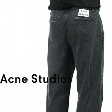 아크네 Acne Studios 페이스 패치 와이드 데님 팬츠