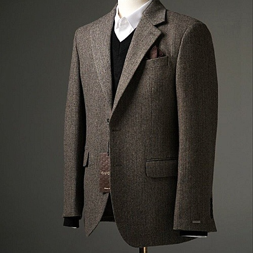 구* GUCCI 헤링본 브라운 자켓