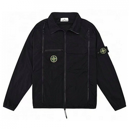 스톤아일*드 STONE ISLAND 자수로고 지퍼 바람막이 자켓
