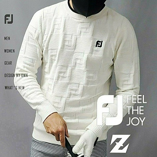 (국내배송) FOOT JOY GOLF 로고 자가드 니트