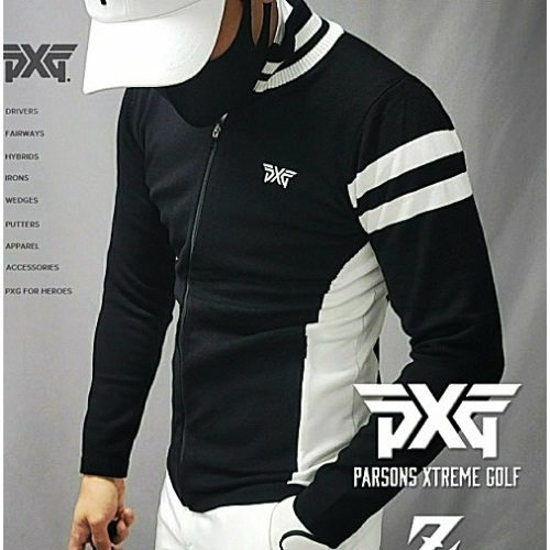 (국내배송) PXG GOLF 뱅거스 투라인 니트 집업