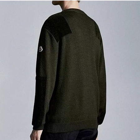 몽클레어 로고 패치 캐시미어 풀오버 스웨터