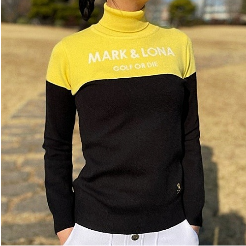 (국내배송) 마크앤로나 MARK & LONA 블럭 하이 풀오버 넥니트