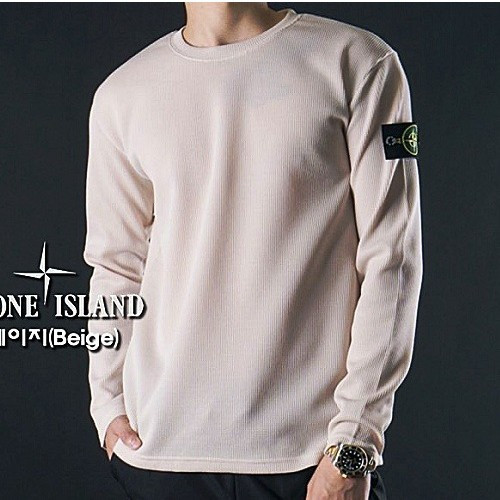 스톤아일랜드 STONE ISLAND 텐션 와플 라운드 티셔츠