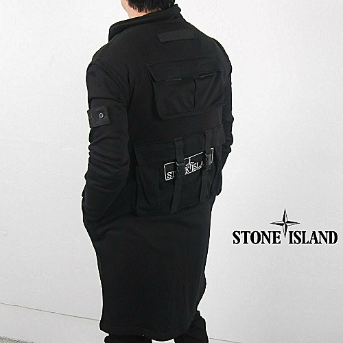 스톤아일*드 멀티포켓 빽로고 코트자켓