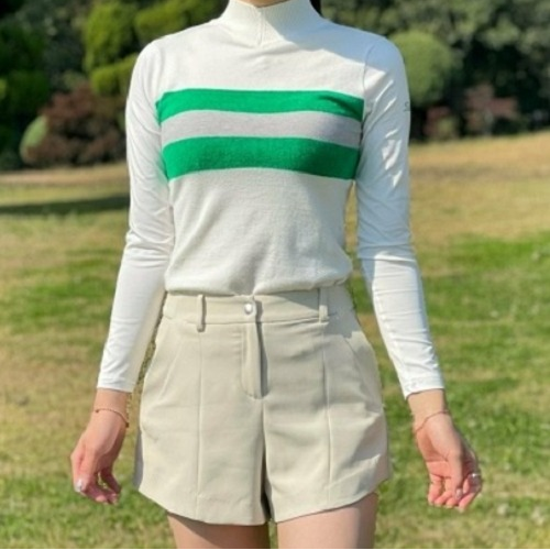 (국내배송) 타이틀 리스* 우먼 하이넥 니트 티셔츠