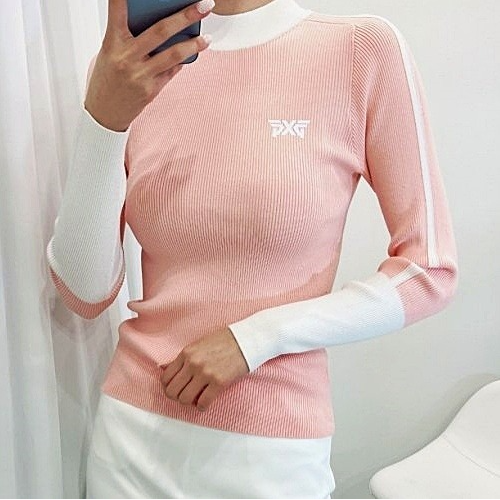 (국내배송) PXG GOLF 배색 골지니트