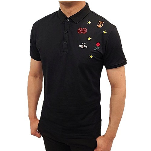 구* GUCCI 어깨자수 카라 티셔츠