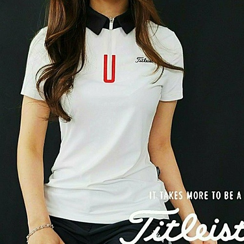 (국내배송) 타이틀리*트 TITLEIST 투어핏 로딩 지퍼 카라 티셔츠