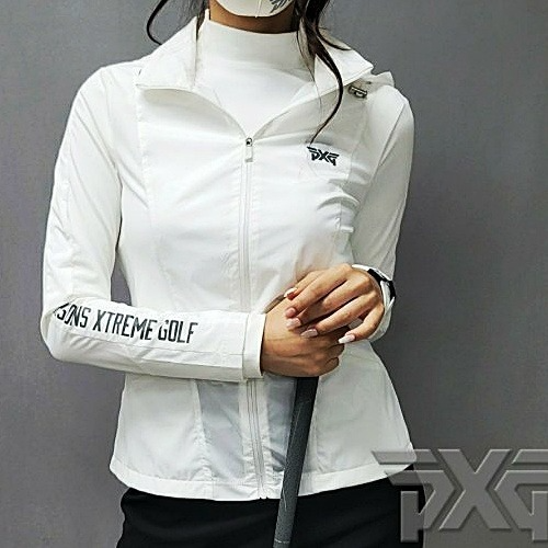 (국내배송) P*G GOLF 기능성 후드 레터링 윈드 자켓