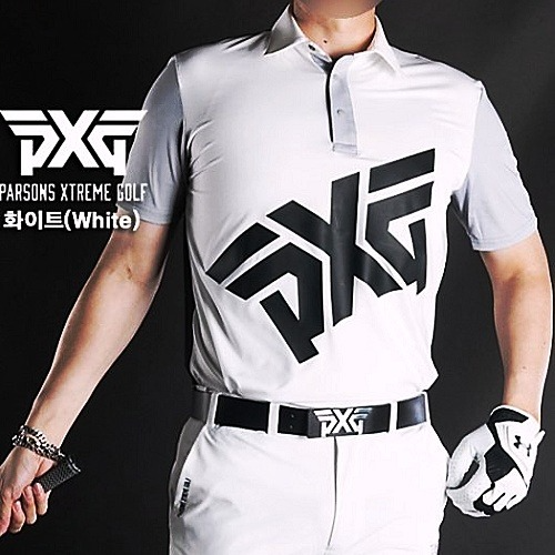 (국내배송) P*G PARSONS XTREME GOLF 트라이자 빅로고 하프 셔츠