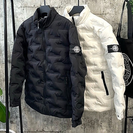 스톤아일*드 앰보 와팬 패딩점퍼