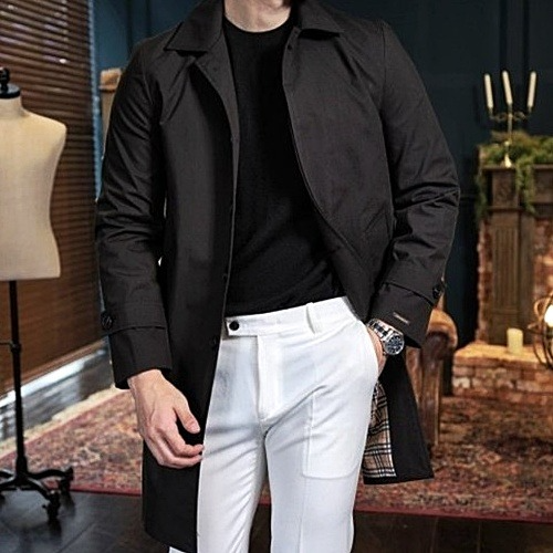 버*리 런던 개버딘 맥코트