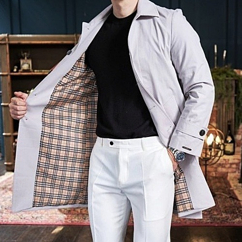 버*리 런던 개버딘 맥코트