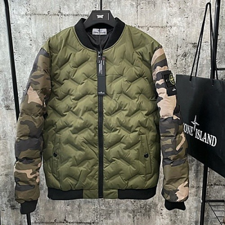 스톤아일*드 STONE ISLAND 카모 배색 패딩점퍼