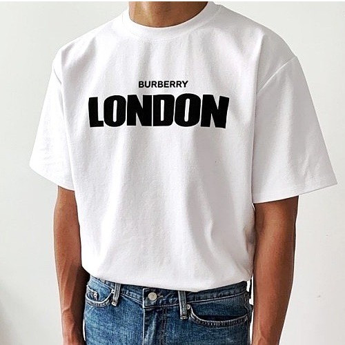 버*리 BURBERRY 런던 레터링 크루넥 티셔츠