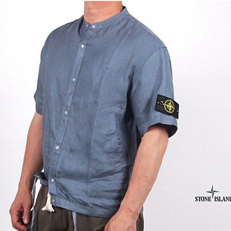 스톤아일*드 STONE ISLAND 차이나넥 린넨 셔츠