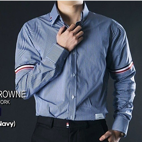 톰브*운 THOM BROWNE 로아 깅엄 체크 셔츠