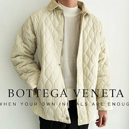 BOTTEGA VENETA 코듀로이 트라이앵글 퀄팅 자켓