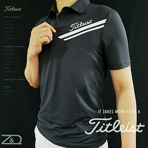 (국내배송) 타이틀리*트 TITLEIST 투어핏 사선 절개 카라티셔츠