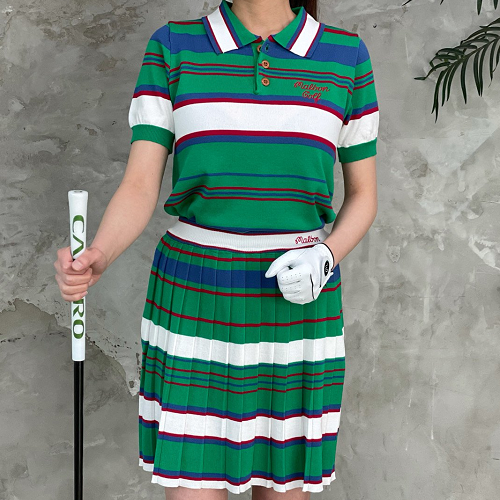 말본 버킷 플리츠 스커트 SET