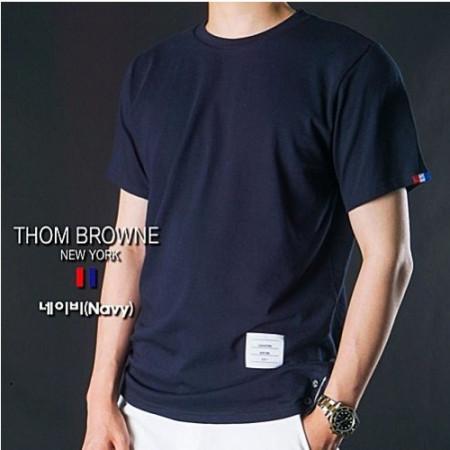 톰브*운 THOM BROWNE 백 삼선 라운드 T-Shirt