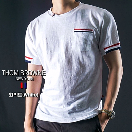 톰브*운 THOM BROWNE 엣지 라운드 T-Shirt