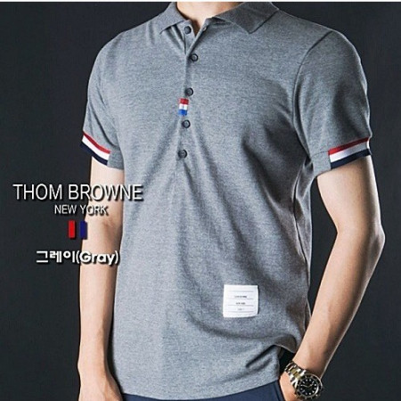 톰브*운 THOM BROWNE 크라운 삼선 카라 T-Shirt