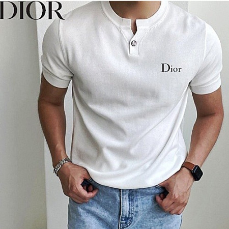 디* DIOR 옴므 원버튼 헨리넥 니트 반팔